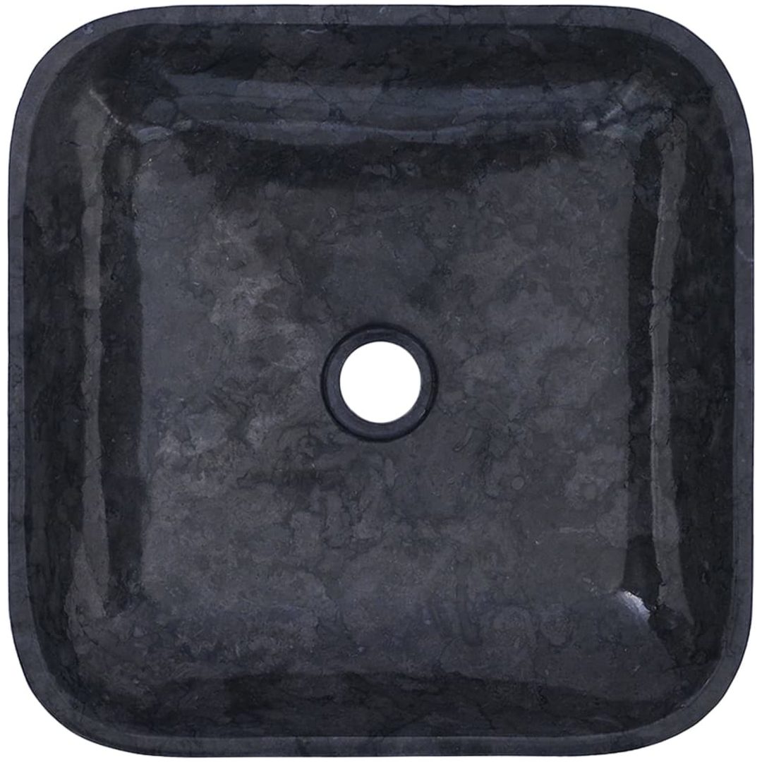 Handfat svart 40x40x10 cm marmor vidaXL – bild 12