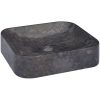 Handfat svart 40x40x10 cm marmor vidaXL – miniatyr 3