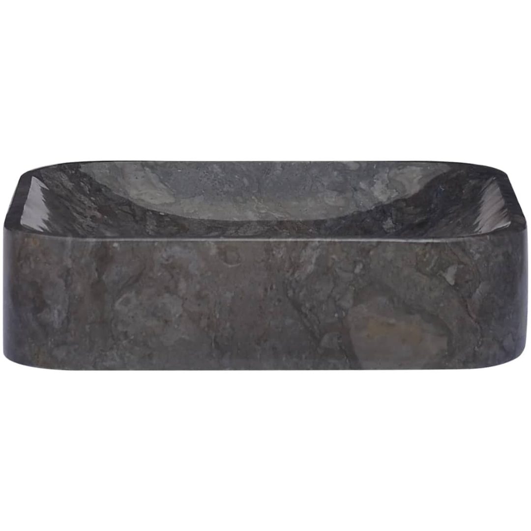 Handfat svart 40x40x10 cm marmor vidaXL – bild 4