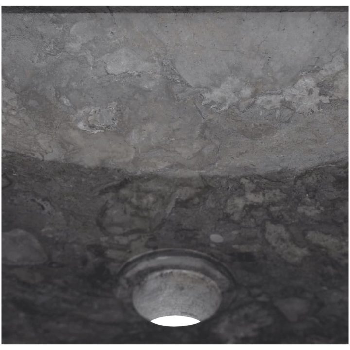 Handfat svart 40x40x10 cm marmor vidaXL – bild 7