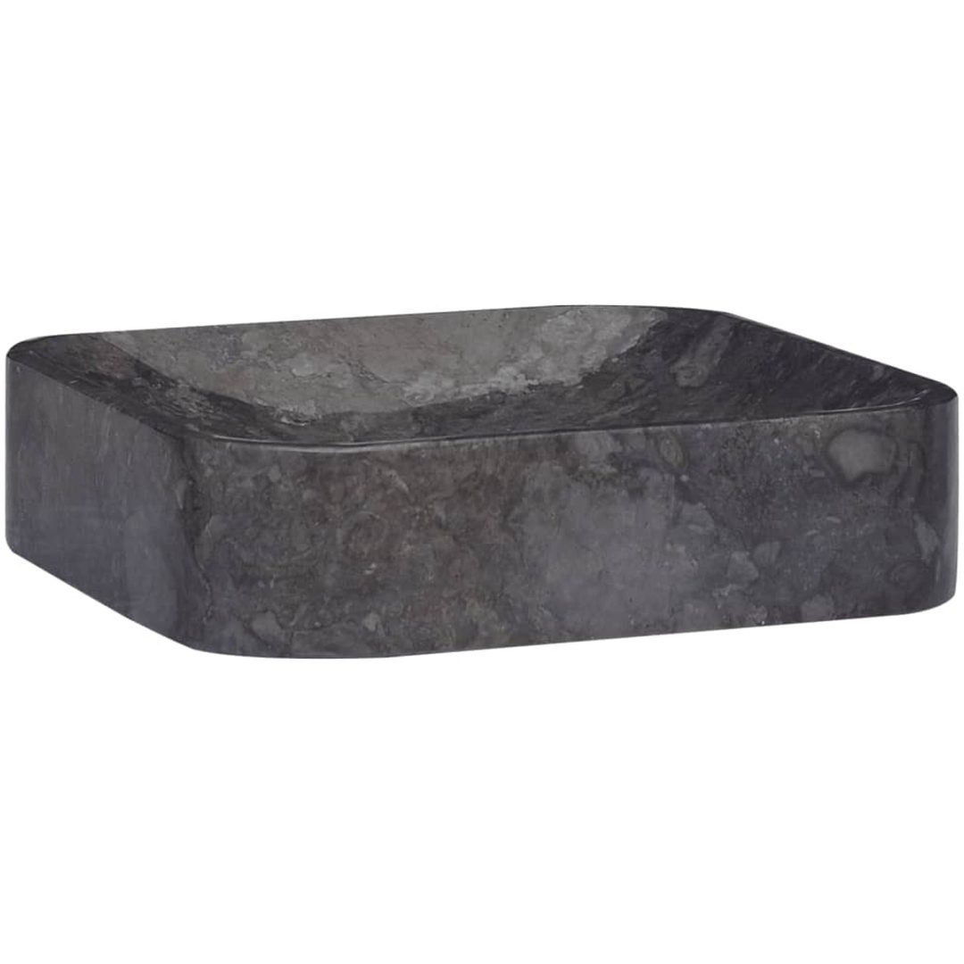 Handfat svart 40x40x10 cm marmor vidaXL