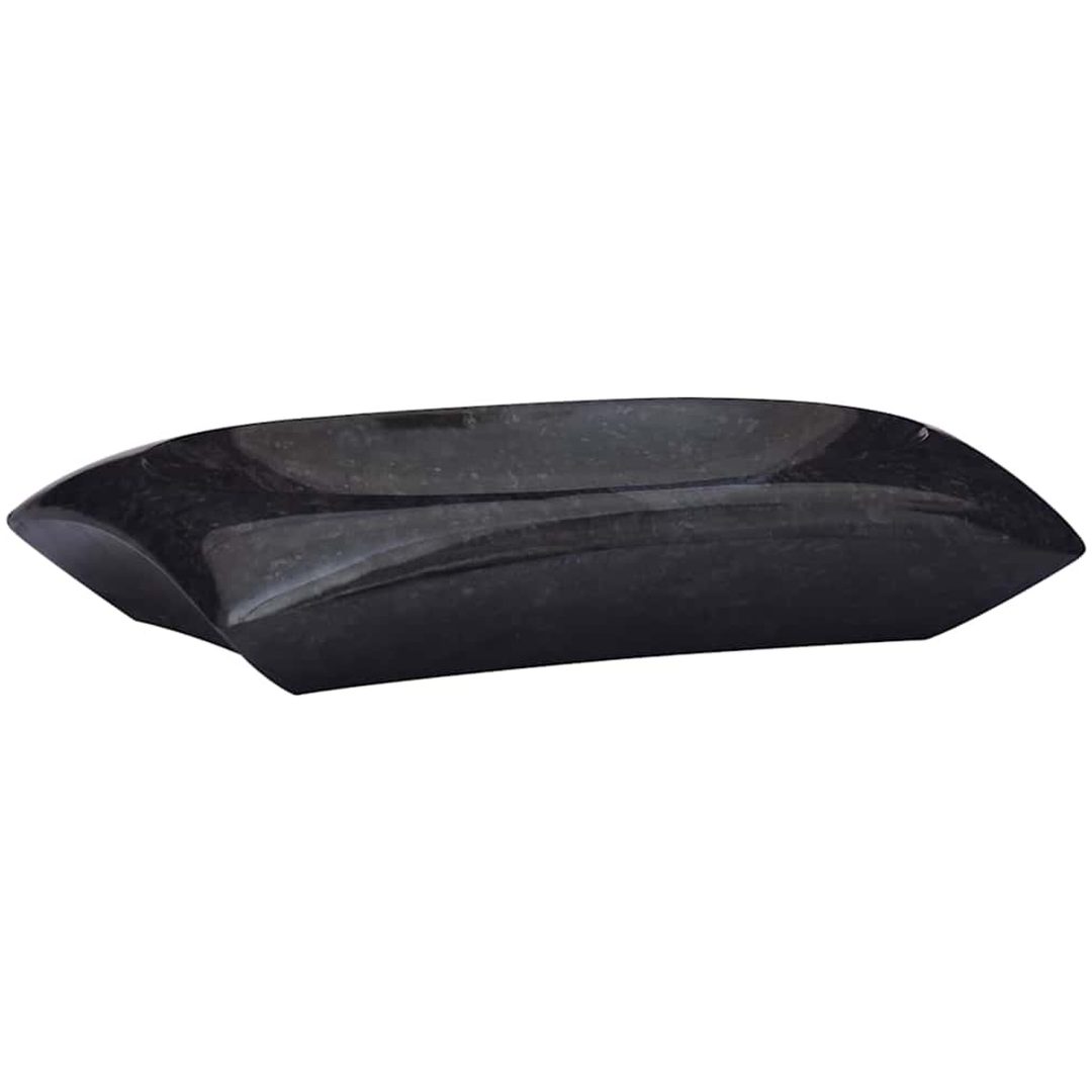 Handfat svart 50x35x10 cm marmor vidaXL – bild 2