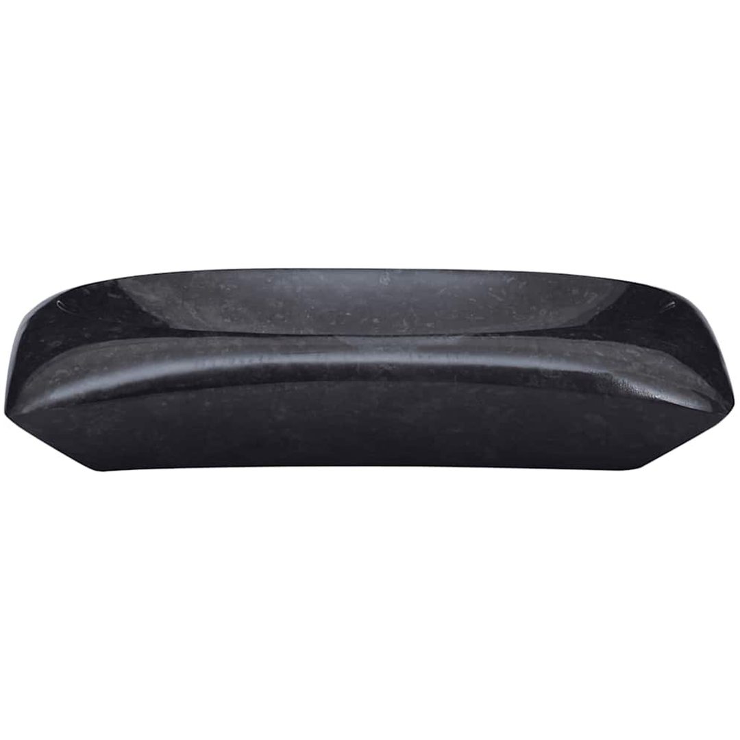 Handfat svart 50x35x10 cm marmor vidaXL – bild 3