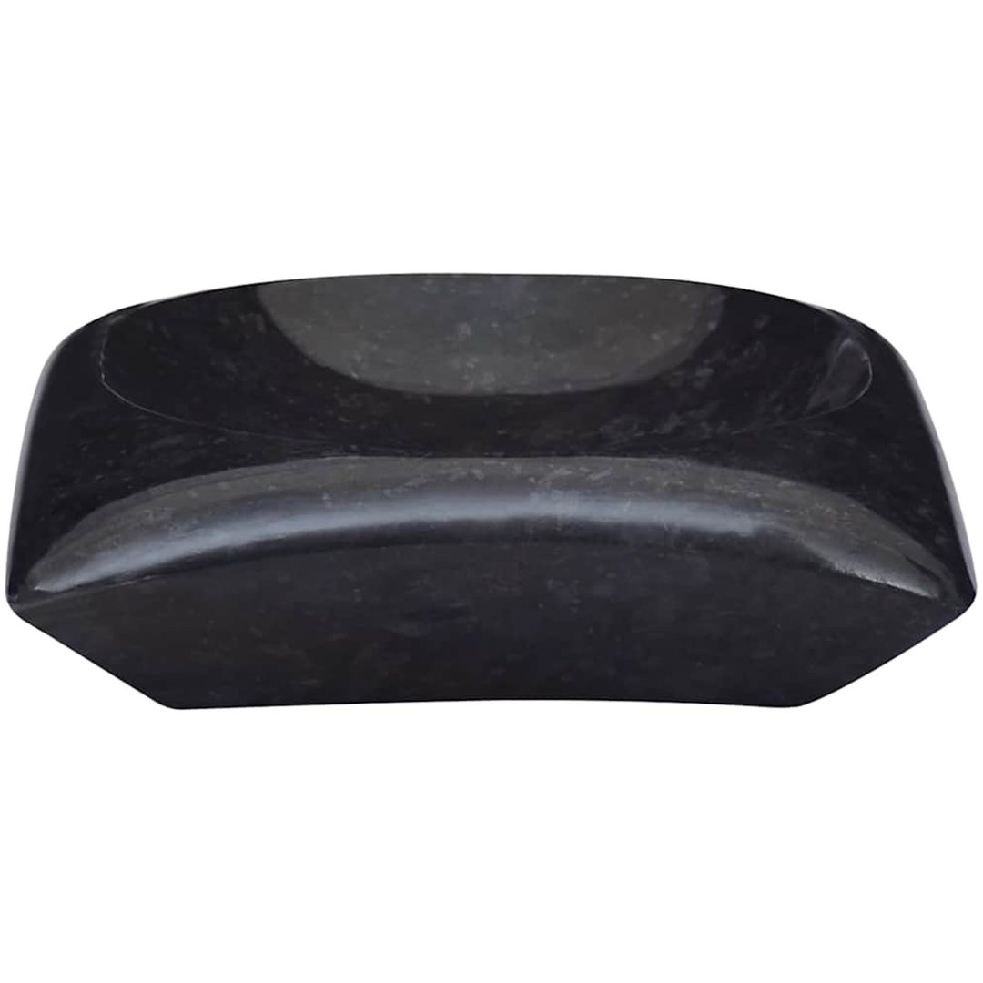 Handfat svart 50x35x10 cm marmor vidaXL – bild 4