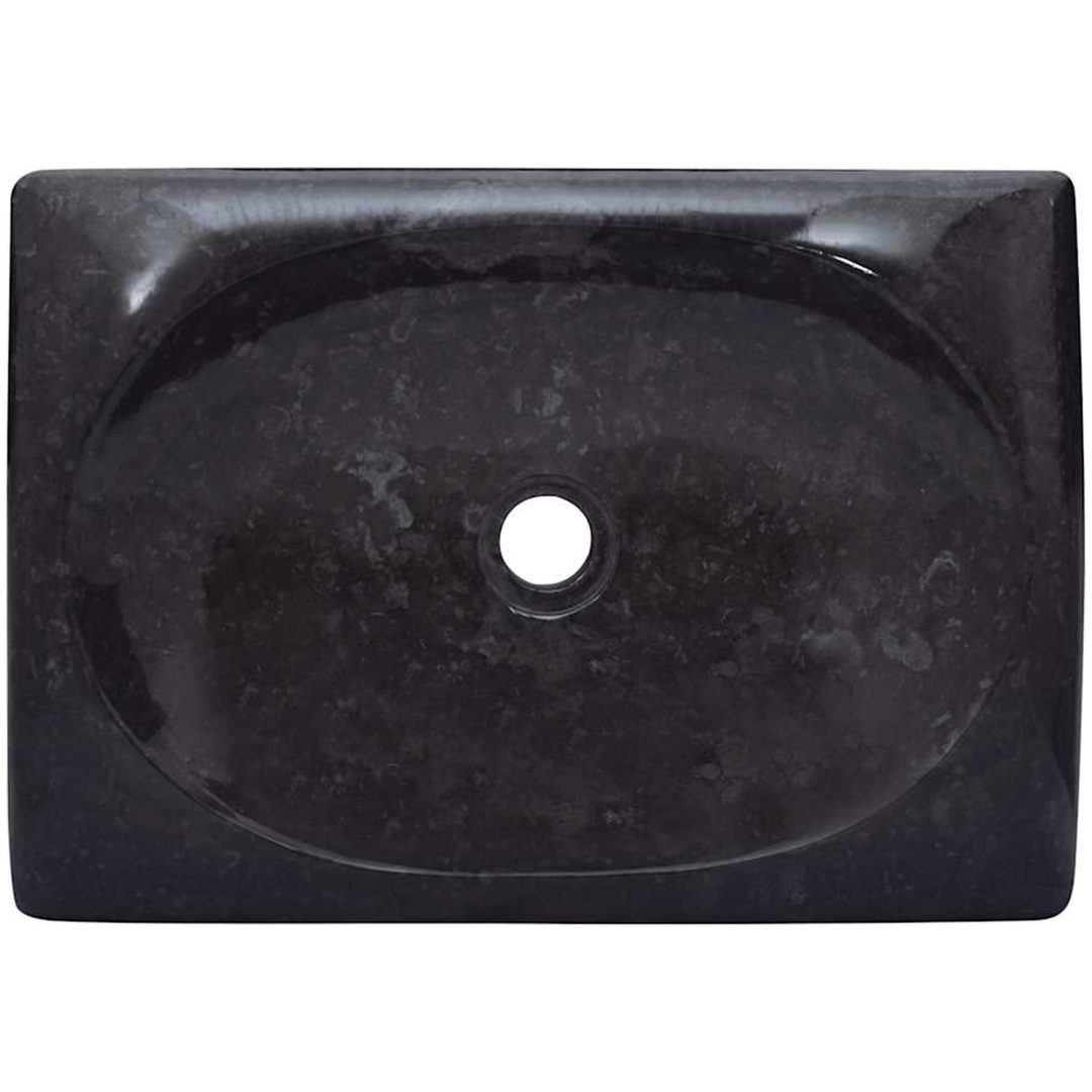 Handfat svart 50x35x10 cm marmor vidaXL – bild 5