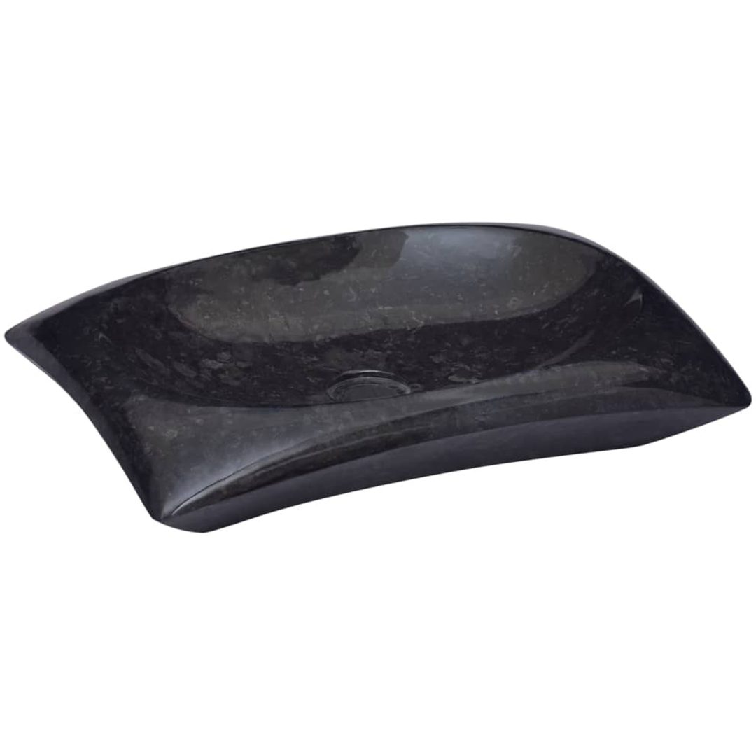 Handfat svart 50x35x10 cm marmor vidaXL
