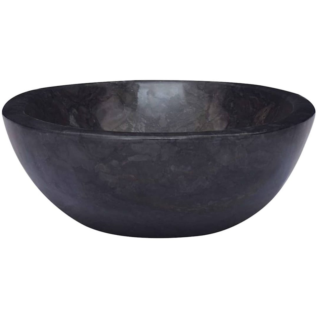 Handfat svart 53x40x15 cm marmor vidaXL – bild 4