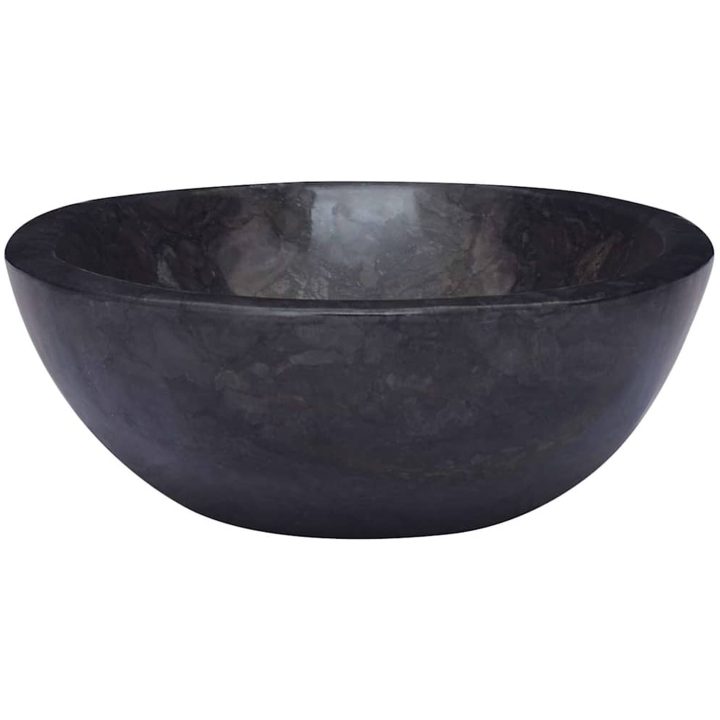 Handfat svart 53x40x15 cm marmor vidaXL – bild 4
