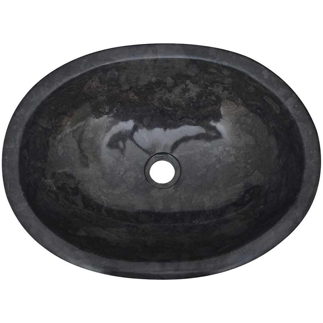 Handfat svart 53x40x15 cm marmor vidaXL – bild 5