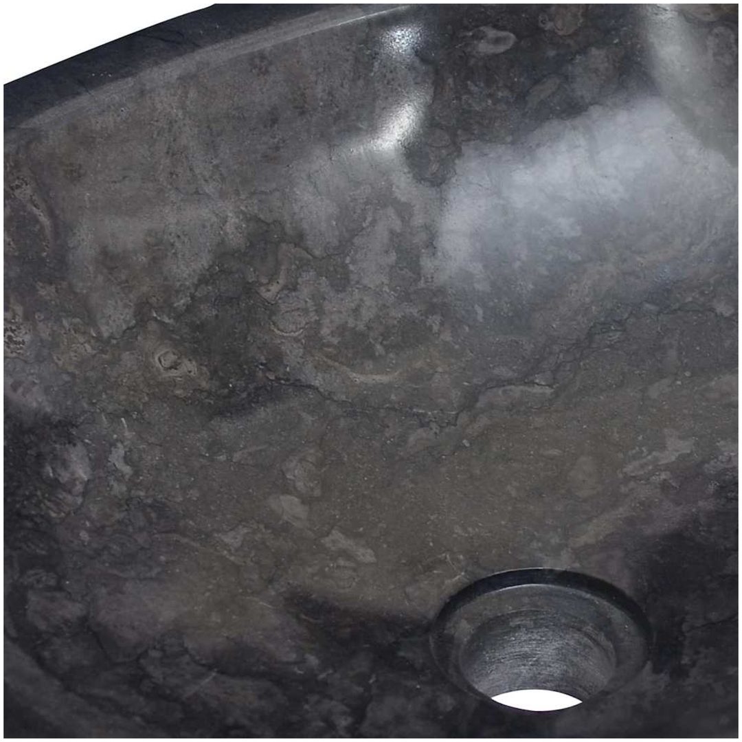 Handfat svart 53x40x15 cm marmor vidaXL – bild 7