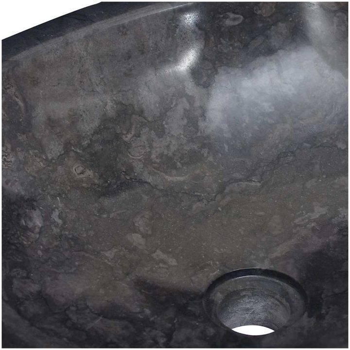 Handfat svart 53x40x15 cm marmor vidaXL – bild 7