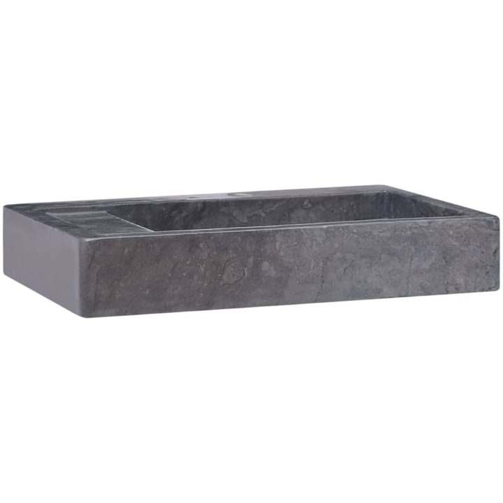 Handfat svart 58x39x10 cm marmor vidaXL – bild 2