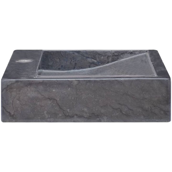 Handfat svart 58x39x10 cm marmor vidaXL – bild 4