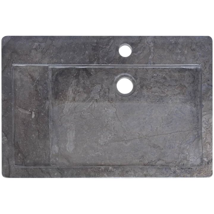 Handfat svart 58x39x10 cm marmor vidaXL – bild 6