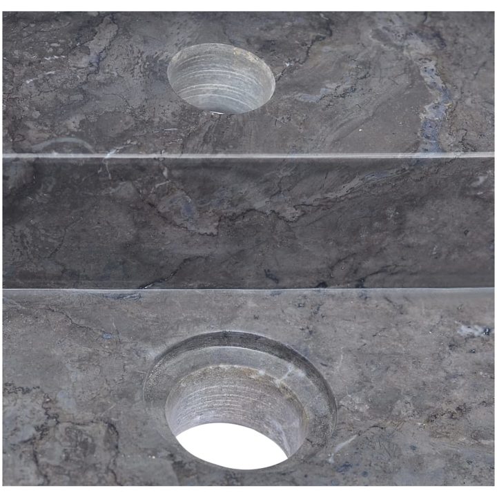 Handfat svart 58x39x10 cm marmor vidaXL – bild 7