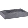 Handfat svart 58x39x10 cm marmor vidaXL – miniatyr 1