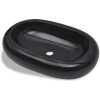 Handfat svart keramisk oval vidaXL – miniatyr 2