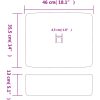 Handfat svart och blå rektangulär 46x35,5x13 cm keramik vidaXL – miniatyr 8