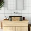 Handfat svart och brun rektangulär 46x35,5x13 cm keramik vidaXL – miniatyr 1