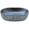 Handfat svart och grå oval keramik vidaXL 47 x 33 x 13 cm – miniatyr 4