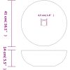 Handfat svart och röd rund Φ41x14 cm keramik vidaXL – miniatyr 6