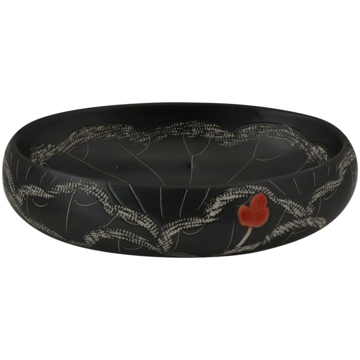 Handfat svart oval keramik vidaXL 59 x 40 x 15 cm – bild 4