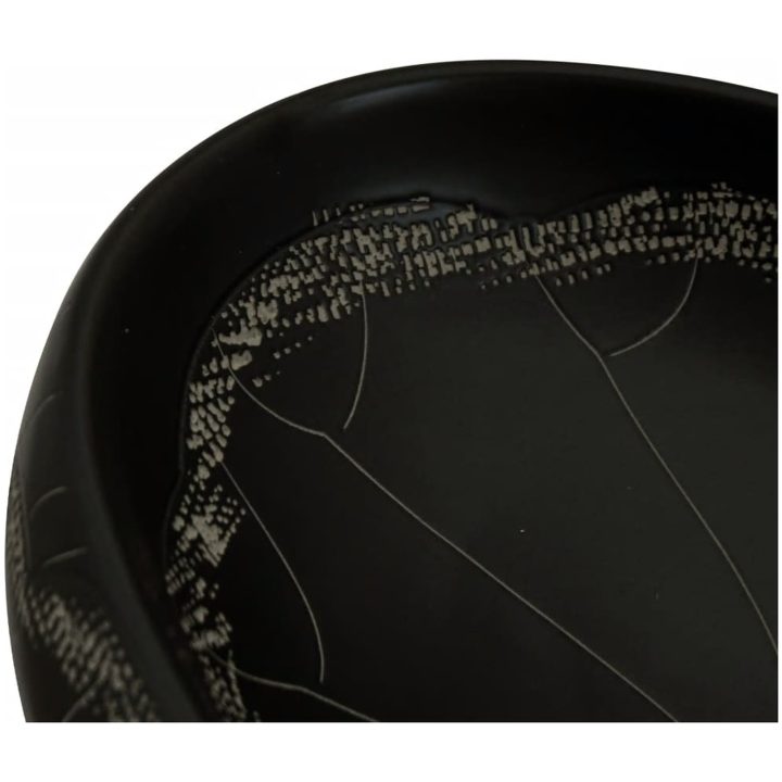 Handfat svart oval keramik vidaXL 59 x 40 x 15 cm – bild 7