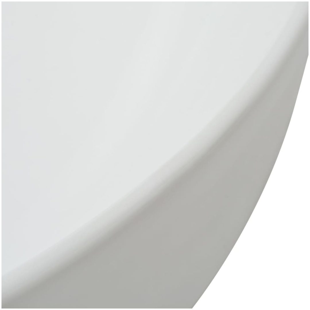 Handfat triangulär keramik vit 50,5x41x12 cm vidaXL – bild 4