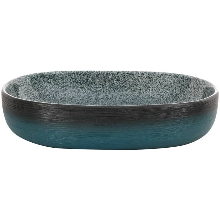 Handfat turkos oval keramik vidaXL 59 x 40 x 14 cm – bild 4
