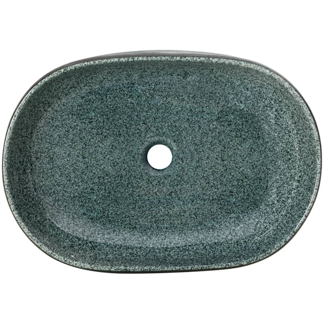 Handfat turkos oval keramik vidaXL 59 x 40 x 14 cm – bild 6