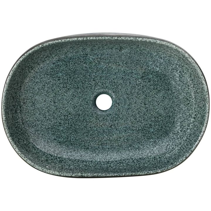 Handfat turkos oval keramik vidaXL 59 x 40 x 14 cm – bild 6