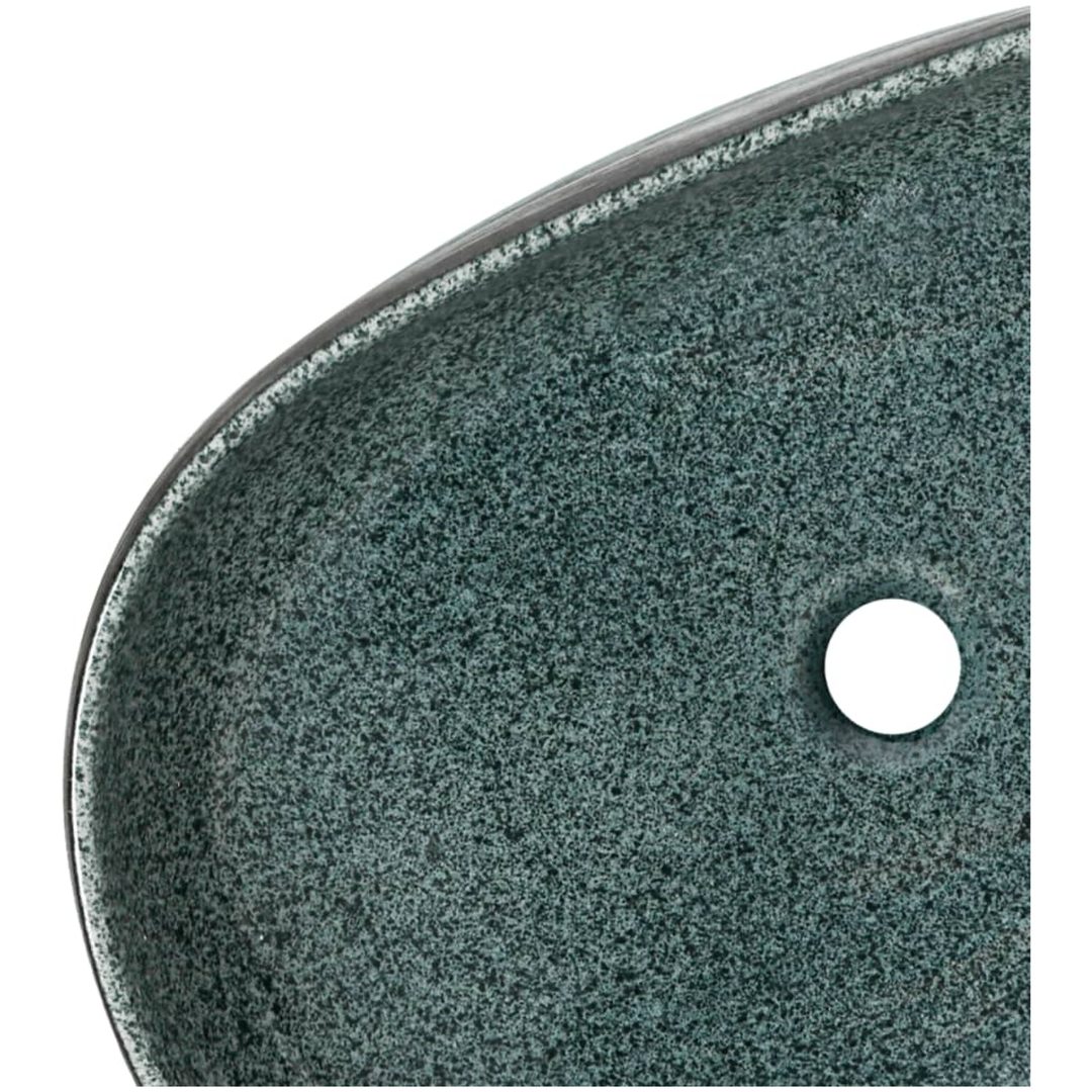 Handfat turkos oval keramik vidaXL 59 x 40 x 14 cm – bild 7