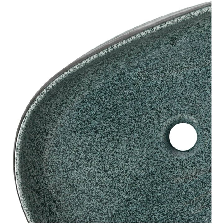 Handfat turkos oval keramik vidaXL 59 x 40 x 14 cm – bild 7