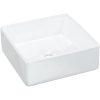 Handfat vit 37x37x13 cm keramik kvadratiskt vidaXL – miniatyr 2