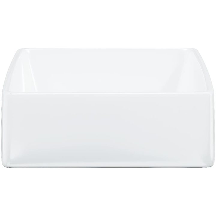 Handfat vit 37x37x13 cm keramik kvadratiskt vidaXL – bild 5