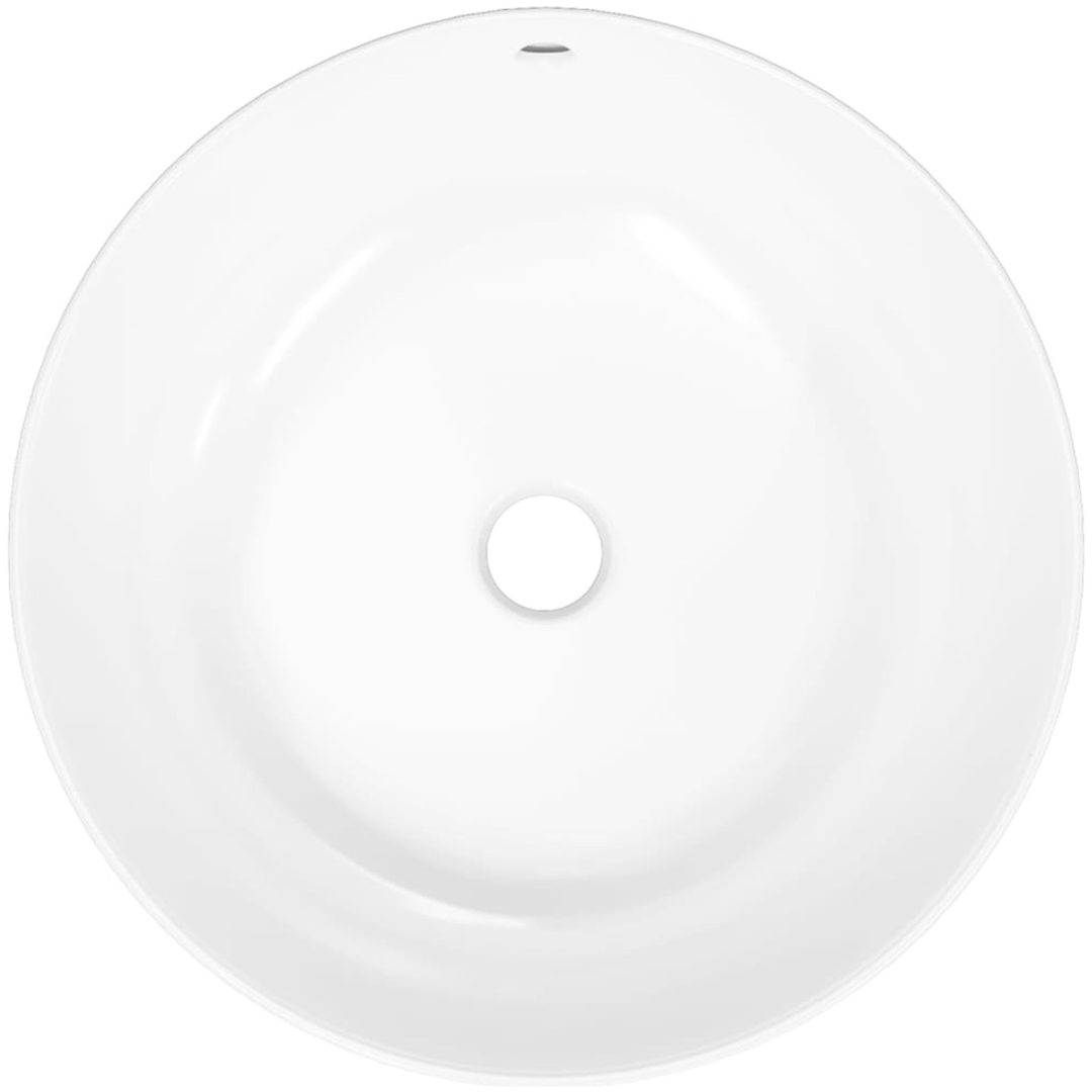 Handfat vit 44x17 cm keramik rund vidaXL – bild 6