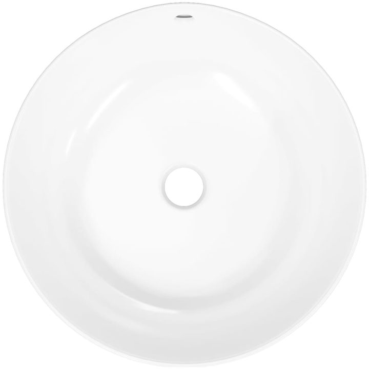 Handfat vit 44x17 cm keramik rund vidaXL – bild 6