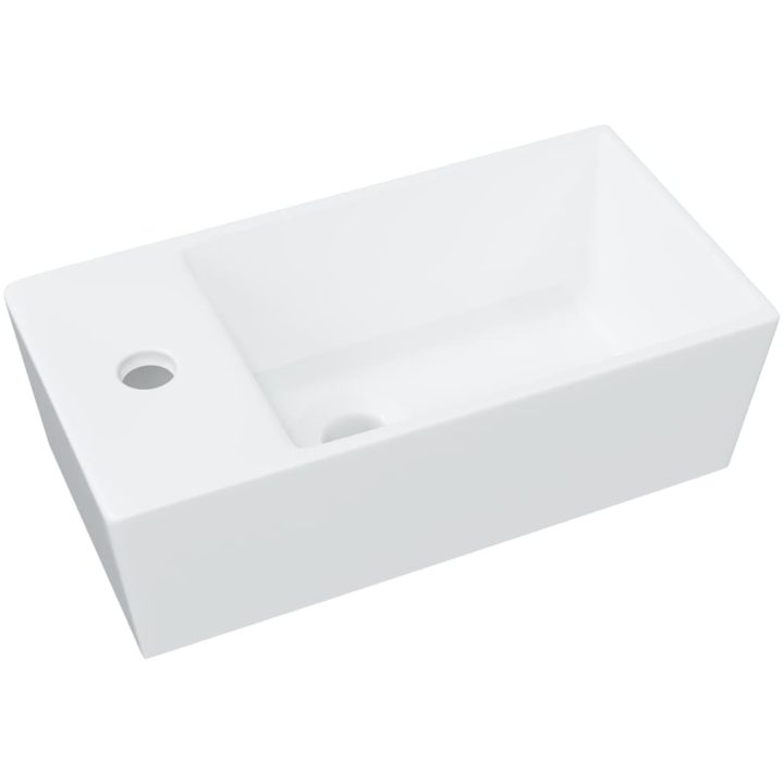 Handfat vit 48x25x15 cm keramik vidaXL – bild 2