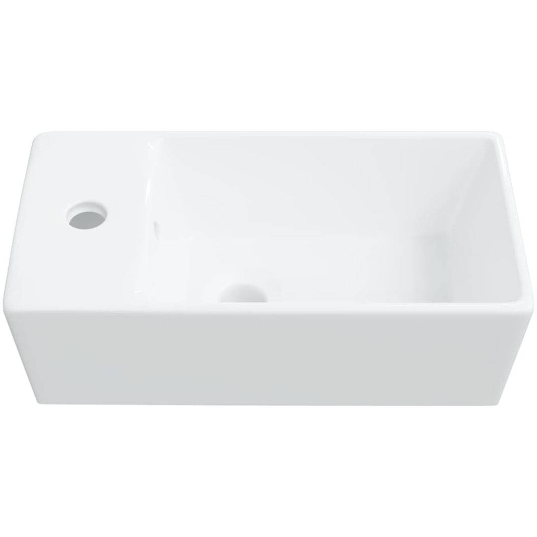 Handfat vit 48x25x15 cm keramik vidaXL – bild 4