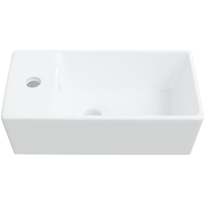 Handfat vit 48x25x15 cm keramik vidaXL – bild 4