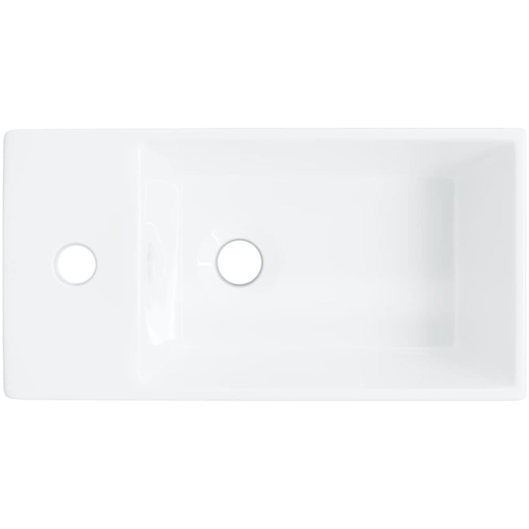 Handfat vit 48x25x15 cm keramik vidaXL – bild 6