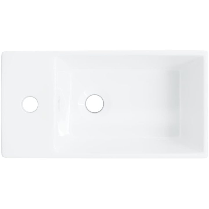 Handfat vit 48x25x15 cm keramik vidaXL – bild 6