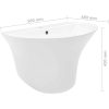 Handfat Vit Glaserad keramik vidaXL 56 x 48 x 42 cm – miniatyr 3