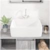 Handfat vit keramik rektangulärt vidaXL 48 x 37 x 13 cm – miniatyr 3