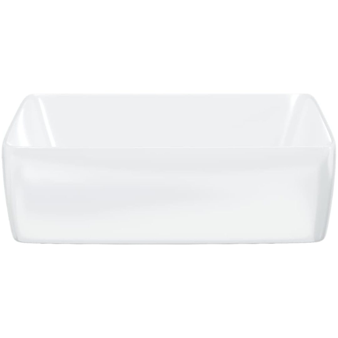 Handfat vit keramik rektangulärt vidaXL 48 x 37 x 13 cm – bild 4