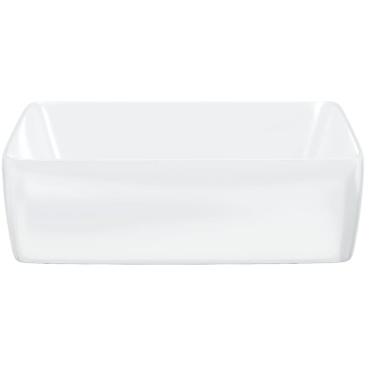 Handfat vit keramik rektangulärt vidaXL 48 x 37 x 13 cm – bild 4