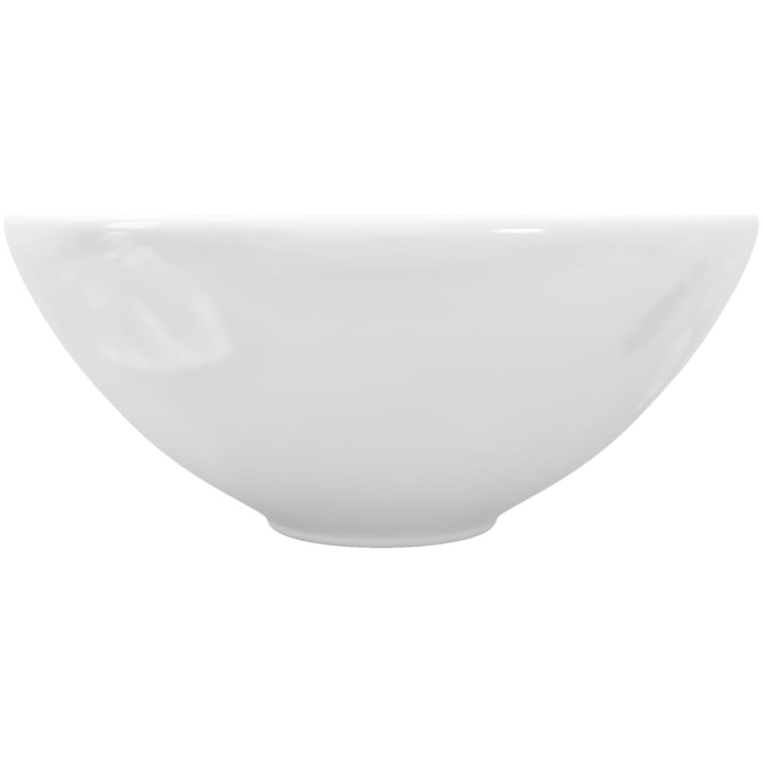 Handfat vit keramik rund vidaXL 32.5 x 14 cm – bild 4