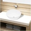 Handfat vit keramik rund vidaXL 32.5 x 14 cm – miniatyr 1