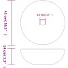 Handfat vit och blå rund Φ41x14 cm keramik vidaXL – miniatyr 6