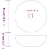 Handfat vit och gul rund Φ41x14 cm keramik vidaXL – miniatyr 6